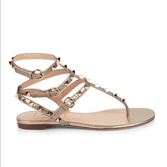 Valentino leather Rockstud Sandal - Picture 1 of 8